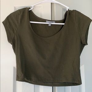 Charlotte Russe Crop Top olive green